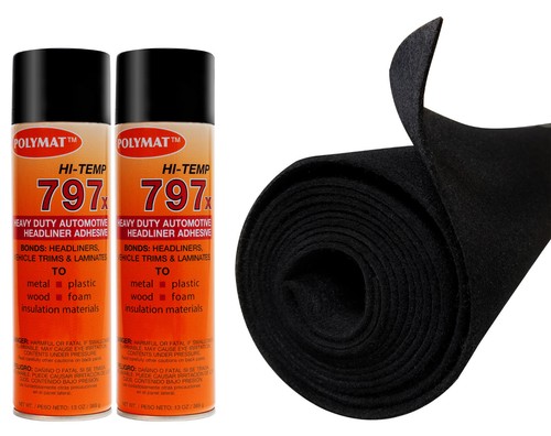 Fodera 12ftx45in polymat blk - 12ftx45in,